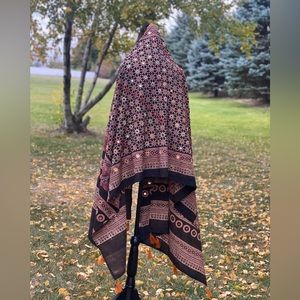 Beautiful handmade mirror shawl